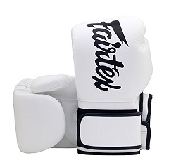 FAIRTEX<BR> LIGHTWEIGHT MICROFIBRE BOXING GLOVES<BR>  BGV14 - WH