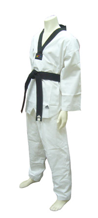 Adidas Adichamp II black collar Taekwondo uniform